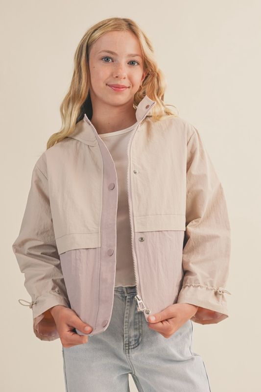 Tween Girls Hooded Wind Breaker Hooded