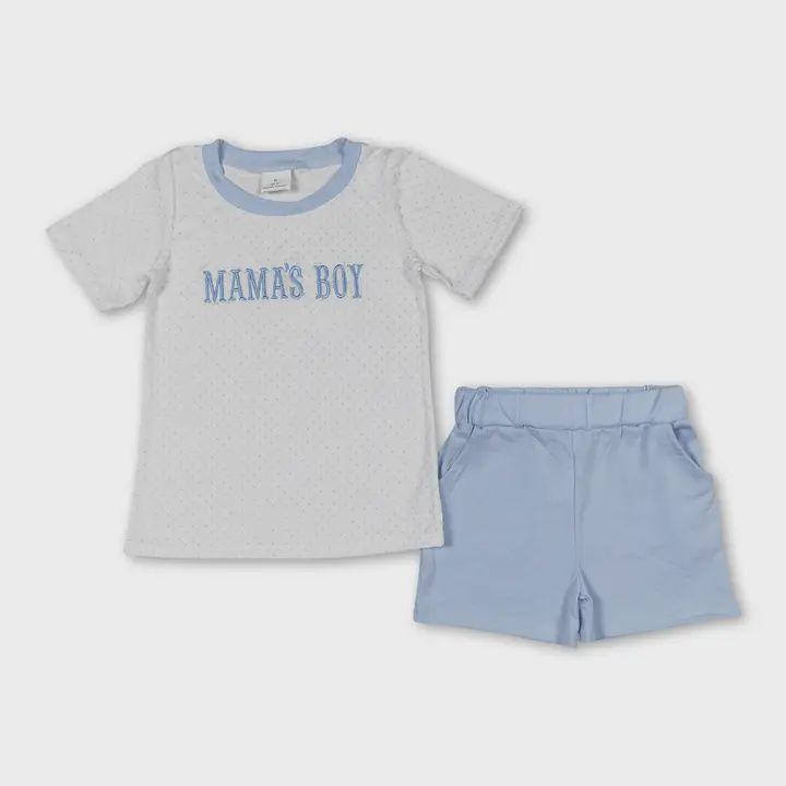 Mama's Boy Polka Dot Shorts Set