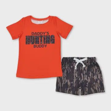 Daddy's Hunting Buddy Boys Shorts Set