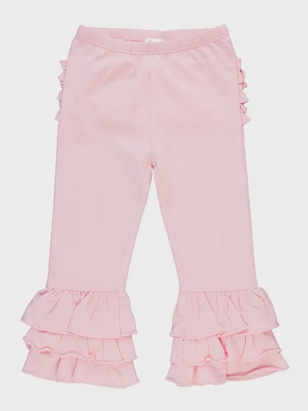 Baby Girls Pink Ruffle Flare Pants