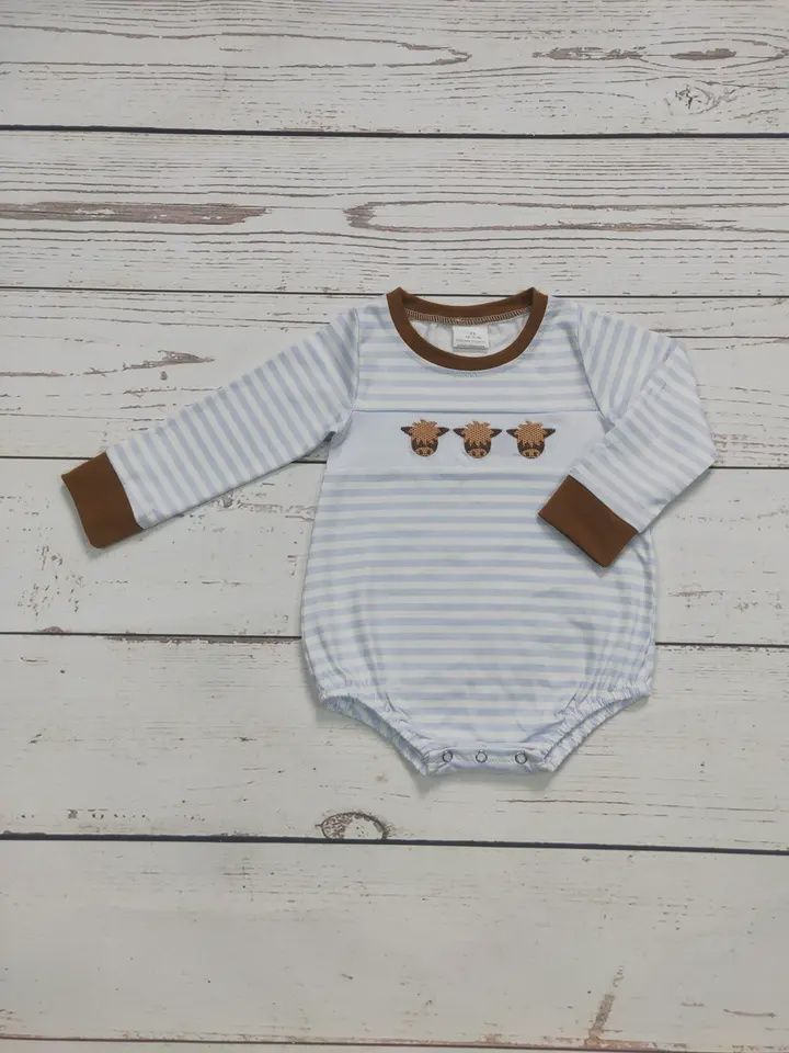Cows Appliqué Boy Onesie