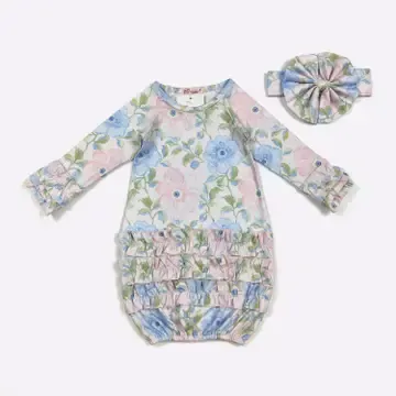 Cotton Candy Poppy Baby Gown