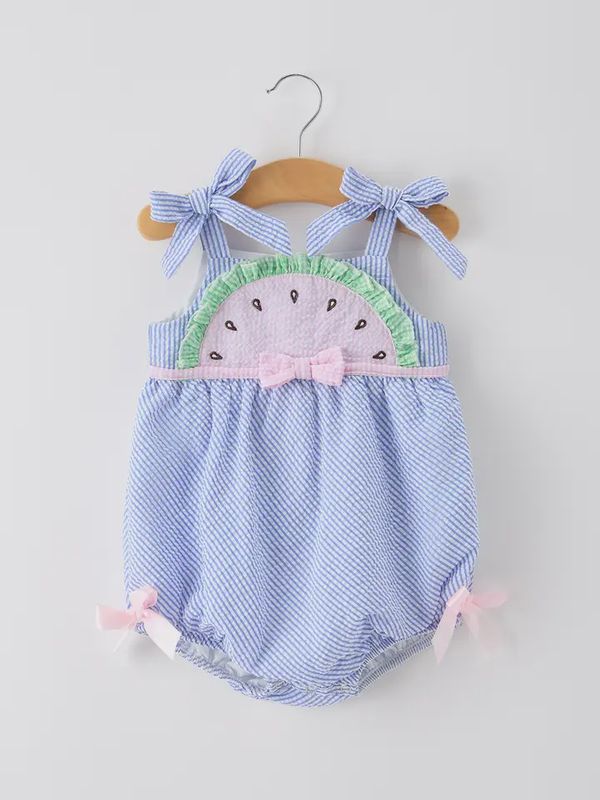 Watermelon Stripe Girl Romper