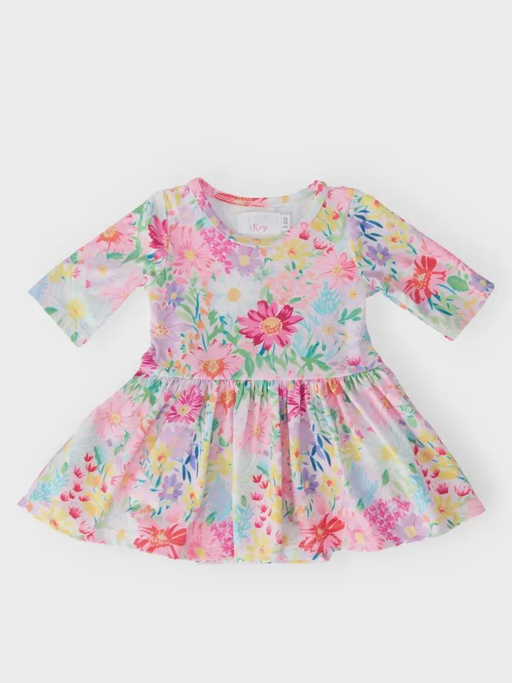 Field of Flowers 3/4 Twirl Bodysuit