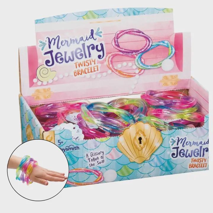 Mermaid Twisty Bracelets, 2-Piece Set, Assorted
