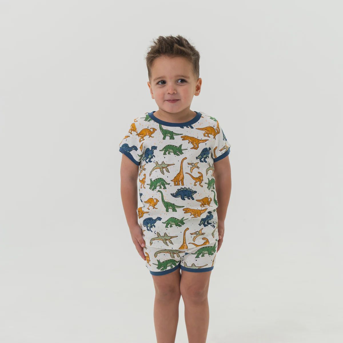 YOUTH SLEEP SHORT SET, Design: JUMBO DINO MITE, Size: 2T