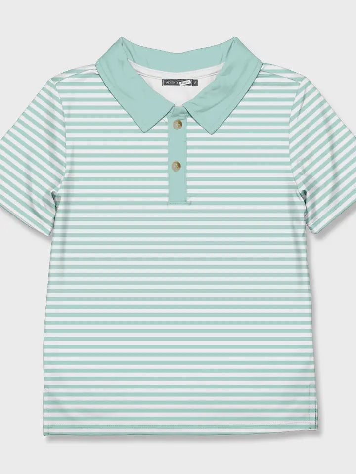 Youth Boys Polos, Colour: Mint, Size: 12