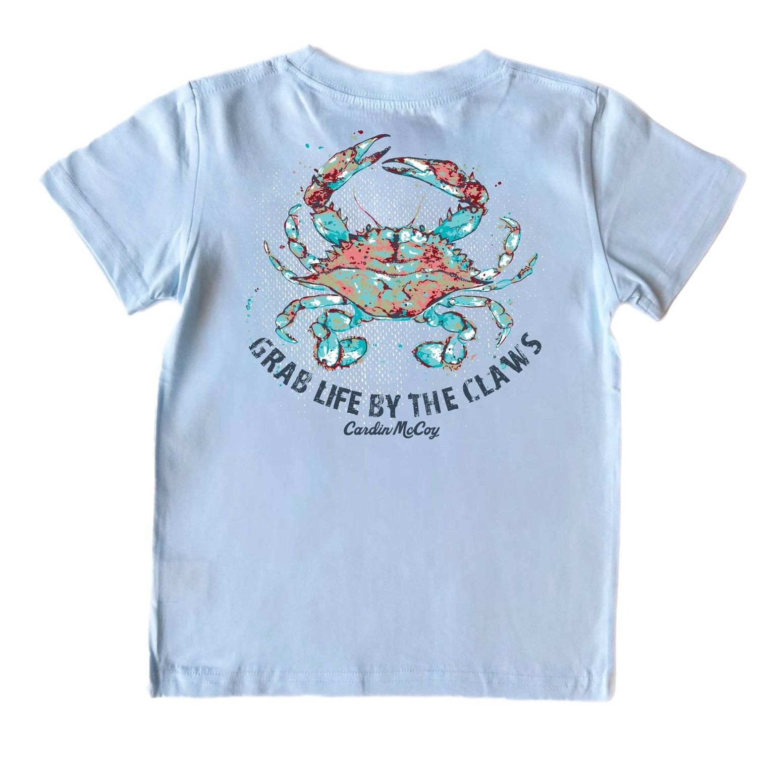 Kids' Claws Short-Sleeve Tee, Color: Cool Blue, Size: XXS (2/3), Style: Pocket