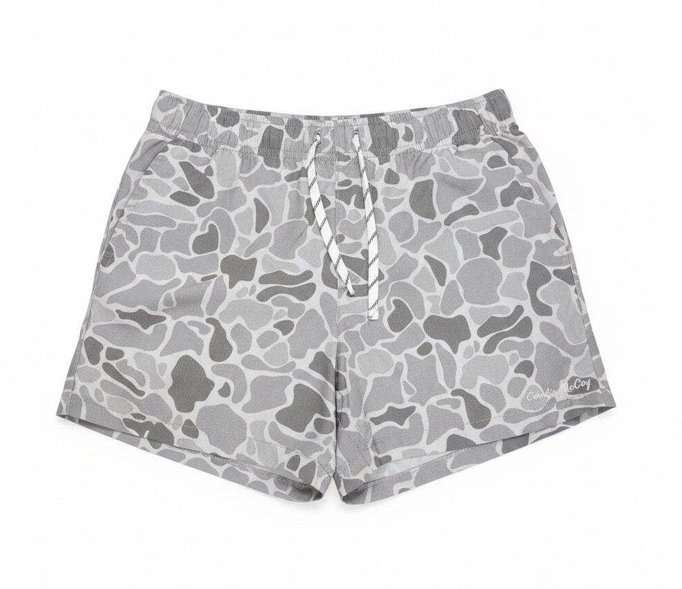 Kids' Light Gray Camo Performance Shorts, Color: Light Gray Camo, Size: M (8/10)