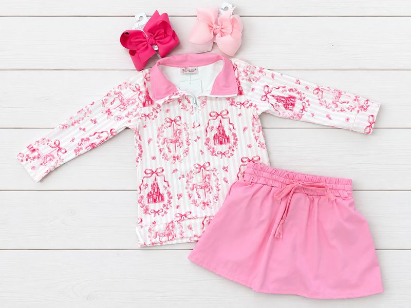 Fairytale Quarter Zip Girls Skort Set
