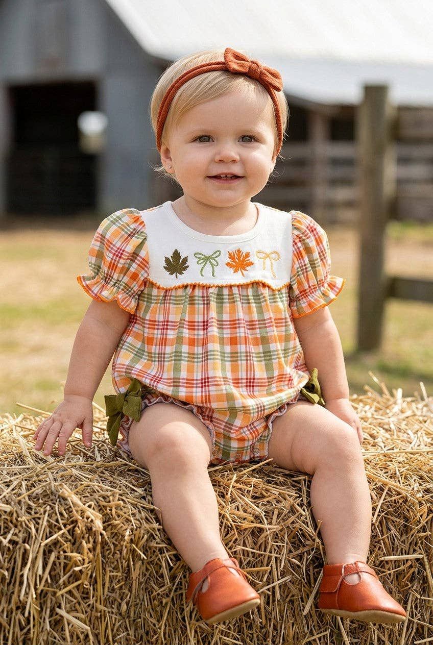 Cute Autumn Embroidered Baby Bubble, Size: 0-3M