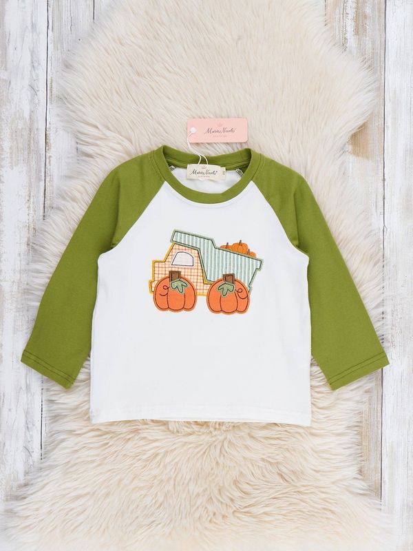 Pumpkin Hauler Crew Embroidered Top