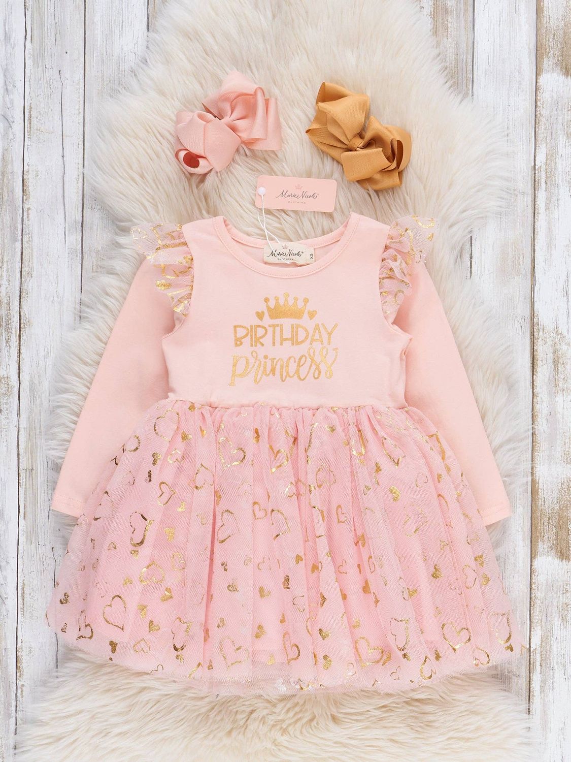 "Birthday Princess" Shimmer Starlet Dress, Size: XS(18/24 mos)