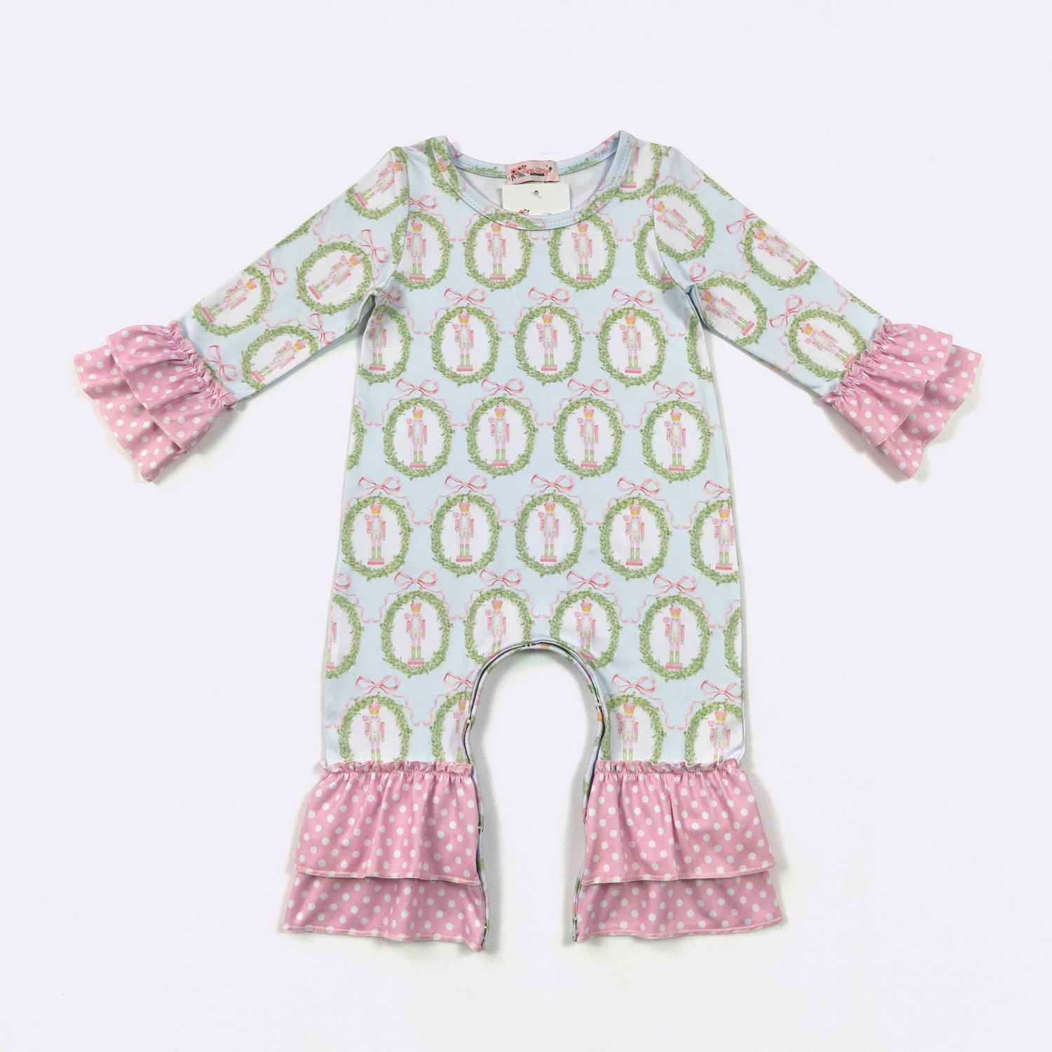 Nutcracker Wreath Baby Romper