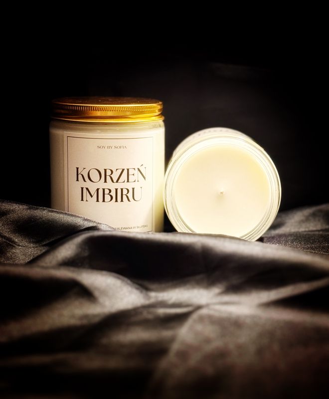 Świeca sojowa KORZEŃ IMBIRU