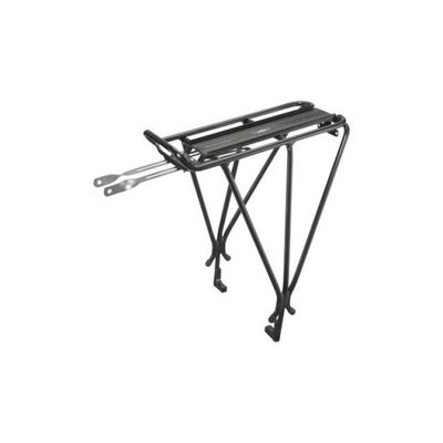 TOPEAK explorer tubular rack, w/disc mount, works with mtx quick track system 1.0 and 2.0, black