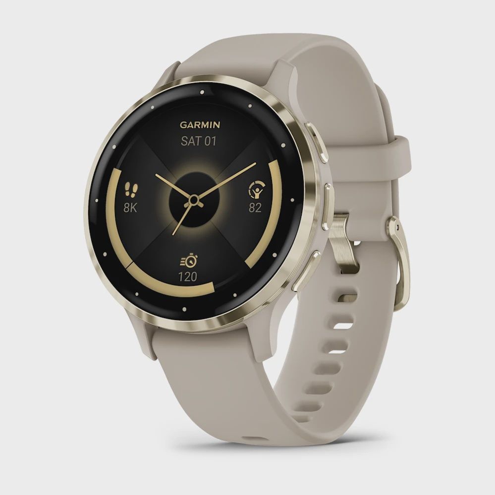GARMIN VENU 3S, GPS, WIFI, FRENCH GREY + SOFT GOLD