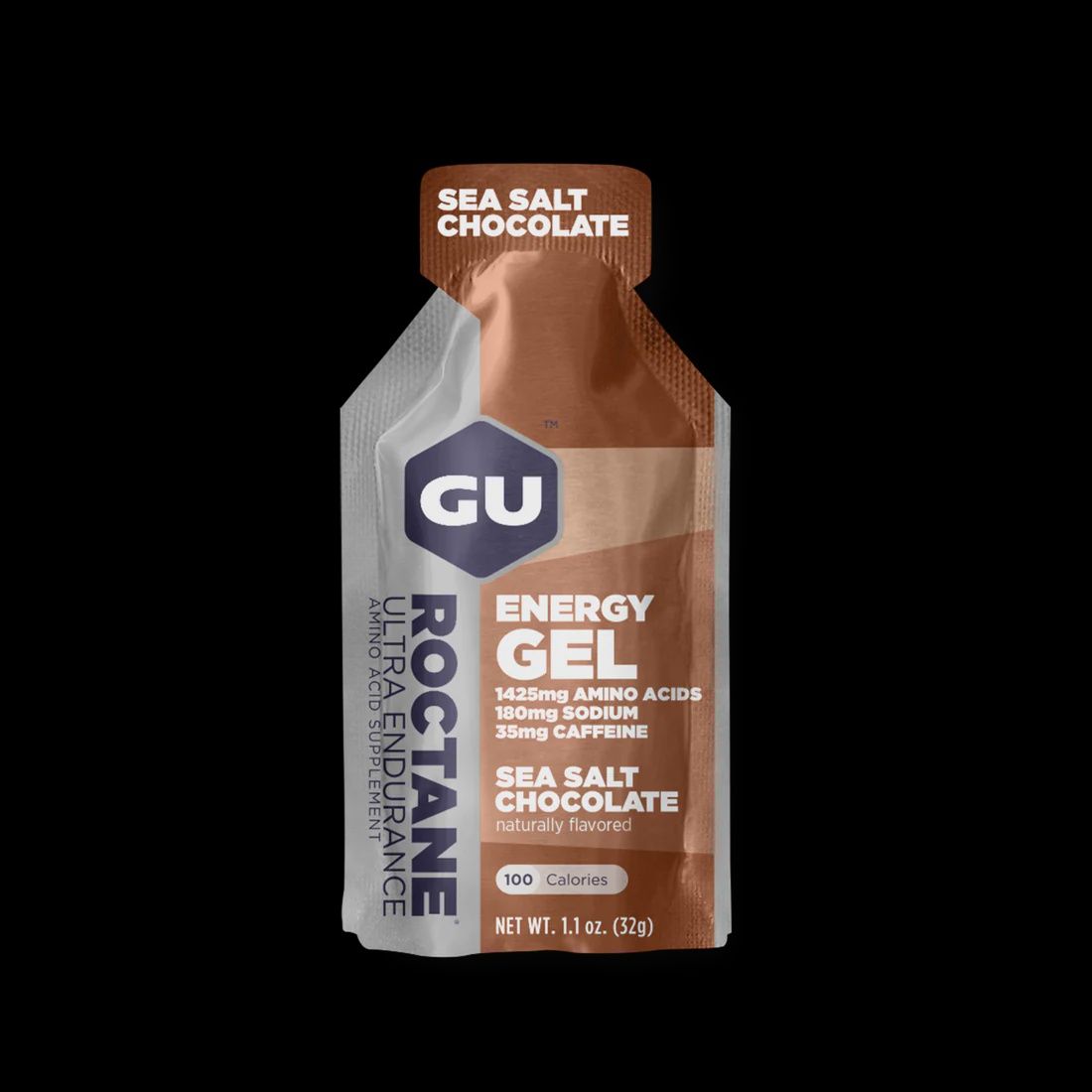 Gu Energy Roctane Energy Gel, FLAVOR: Sea Salt Chocolate, Size: 1.1oz