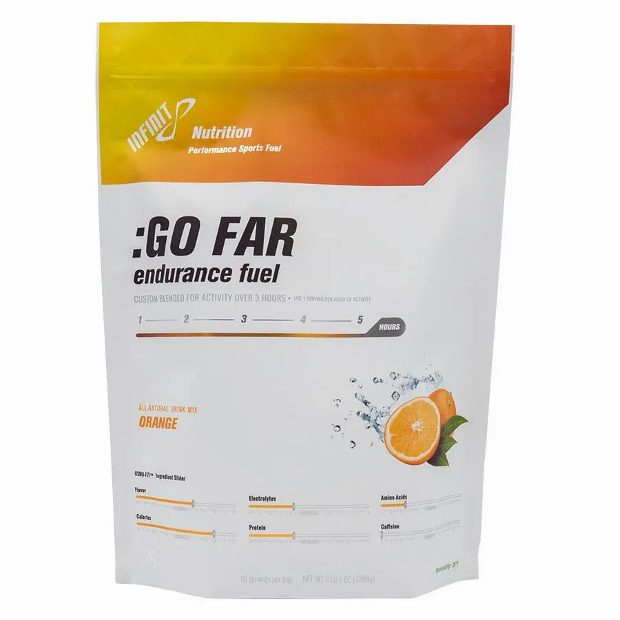 INFINIT :GO FAR Endurance Fuel, FLAVOR: Orange, Size: 18 Serving
