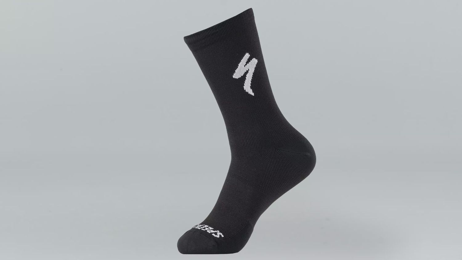 Specialized Soft Air Tall Logo Socks, Color: Black/White, Size: Medium