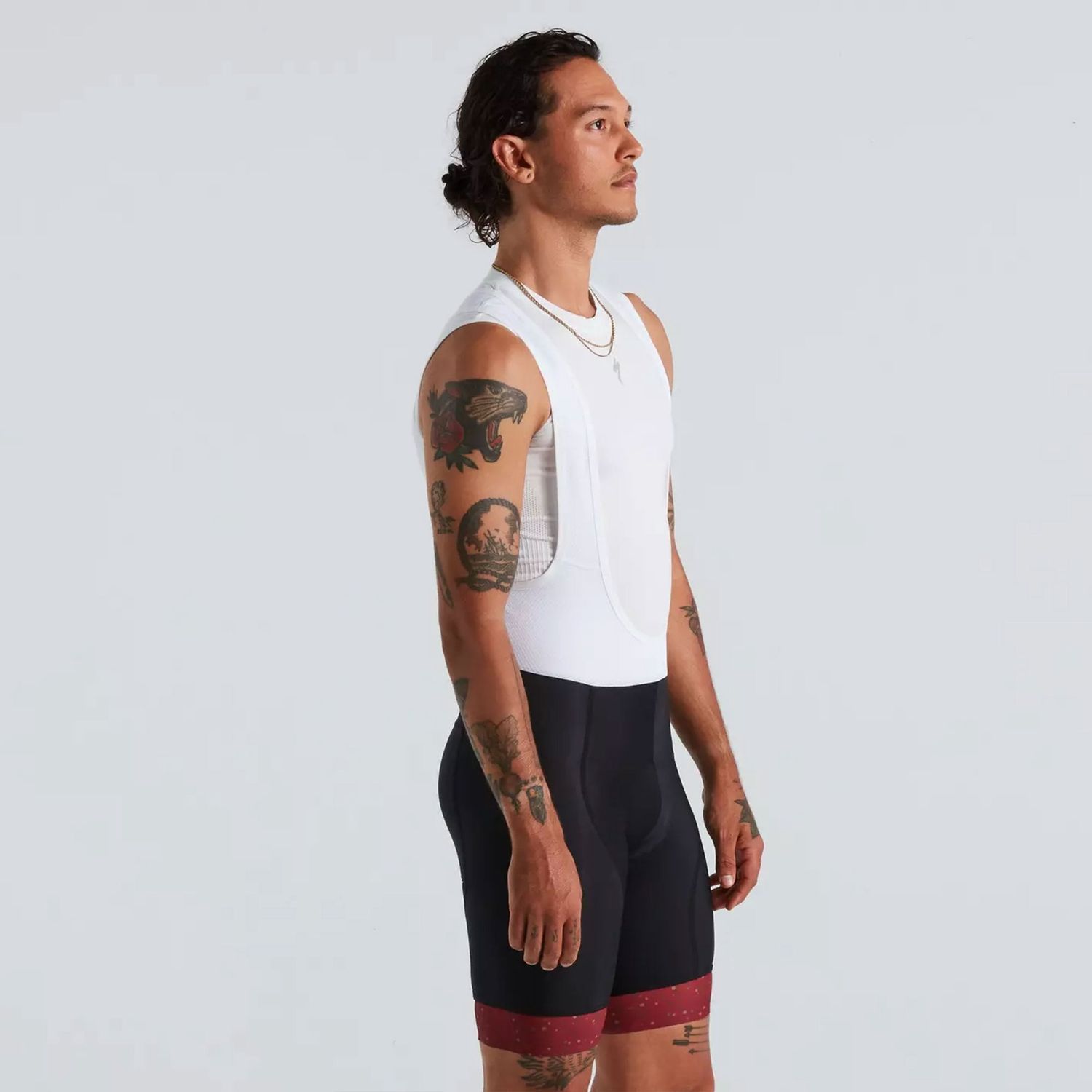 Specialized Men's Roubaix Logo Bib Shorts, Color: Maroon, Size: X-Large