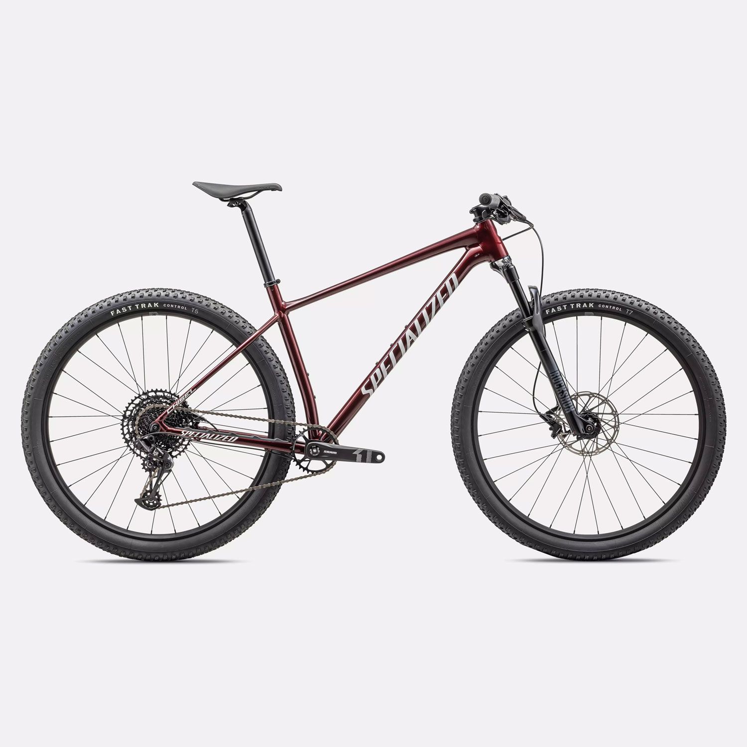 Specialized Chisel Hardtail Comp MY23, Color: Gloss Red Tint Over Smoke/White, Frame Size: Small