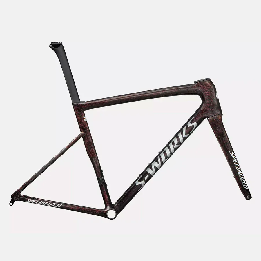 Specialized S-Works Tarmac SL8 Frameset, Color: Gloss Carbon/Red to Gold Blurred Speckle/Metallic White Silver, Size: 49