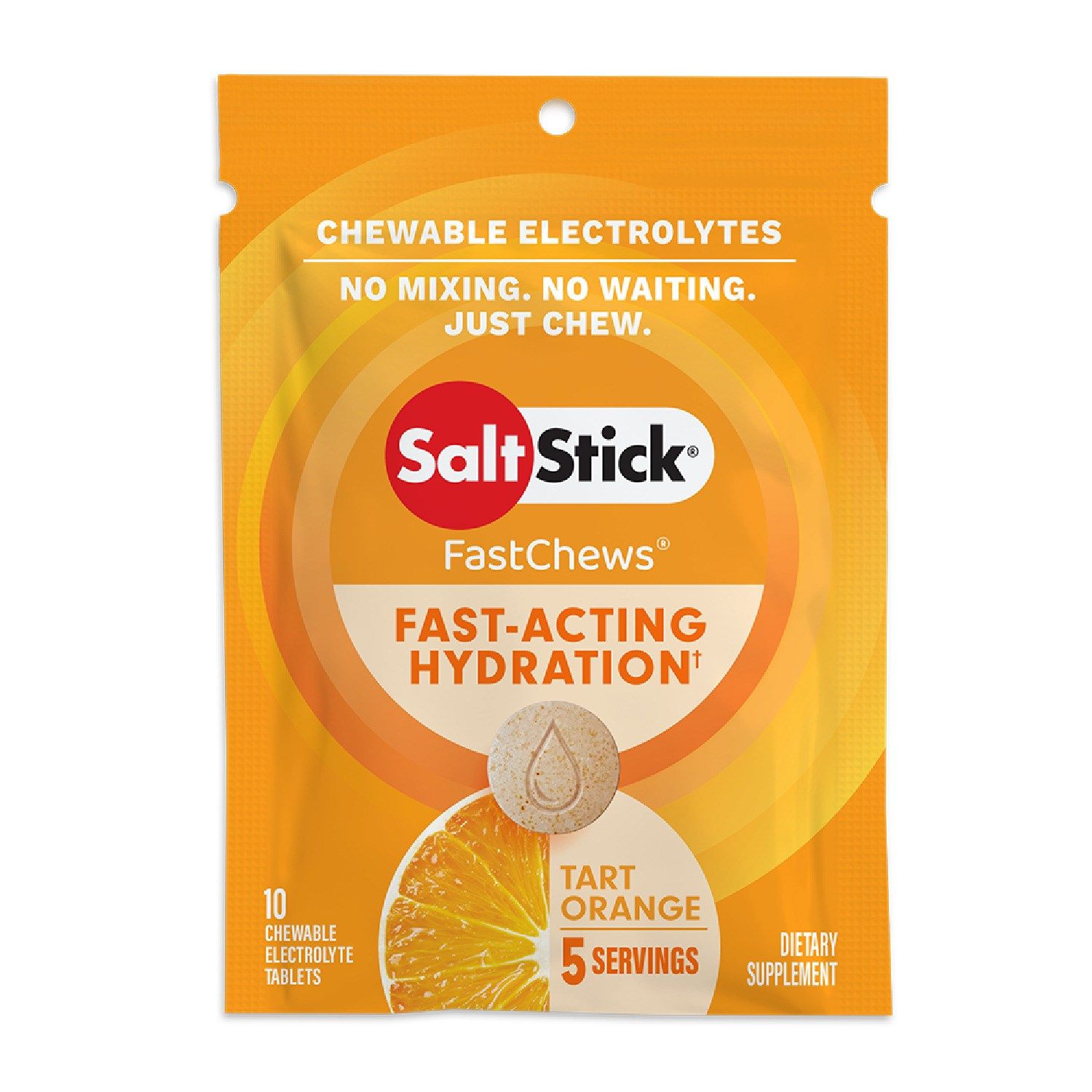 Saltstick Fastchews Chewable Electrolyte tablets, FLAVOR: ORANGE