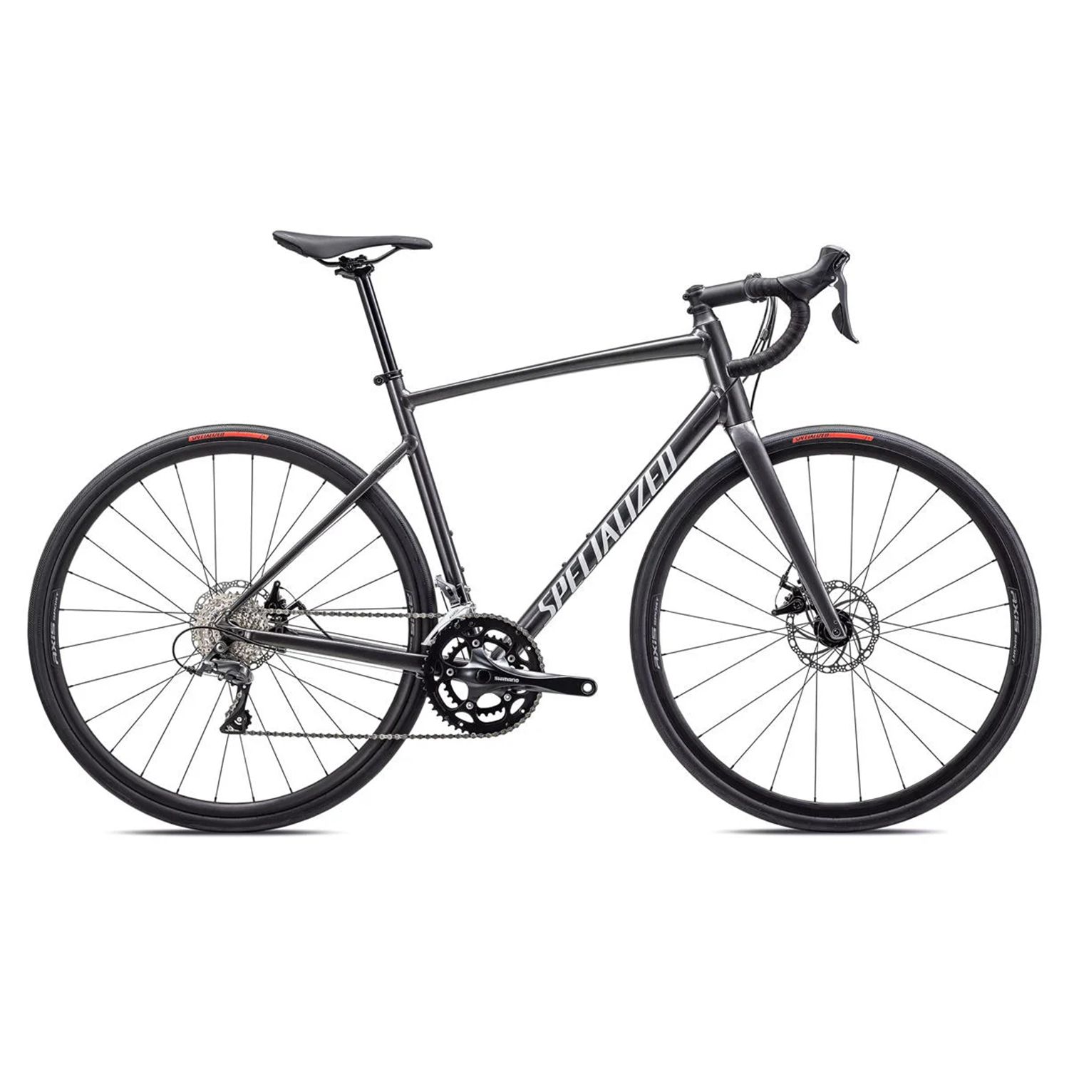 Specialized Allez E5 MY25, Color: Gloss Smoke/White/Silver Dust, Frame Size: 49