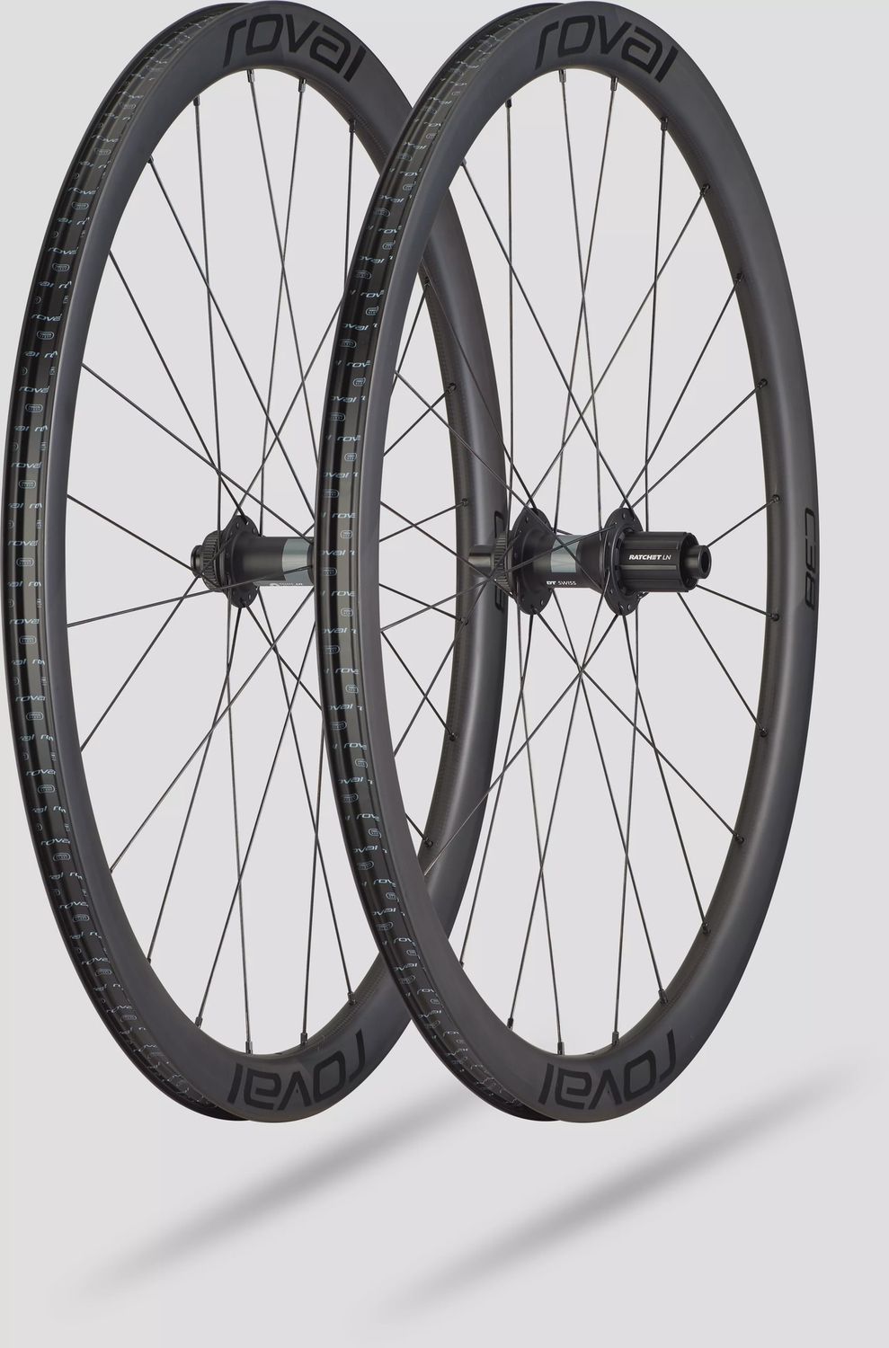 Roval Rapide C38 Wheelset, Color: Carbon/Black, Size: 700C
