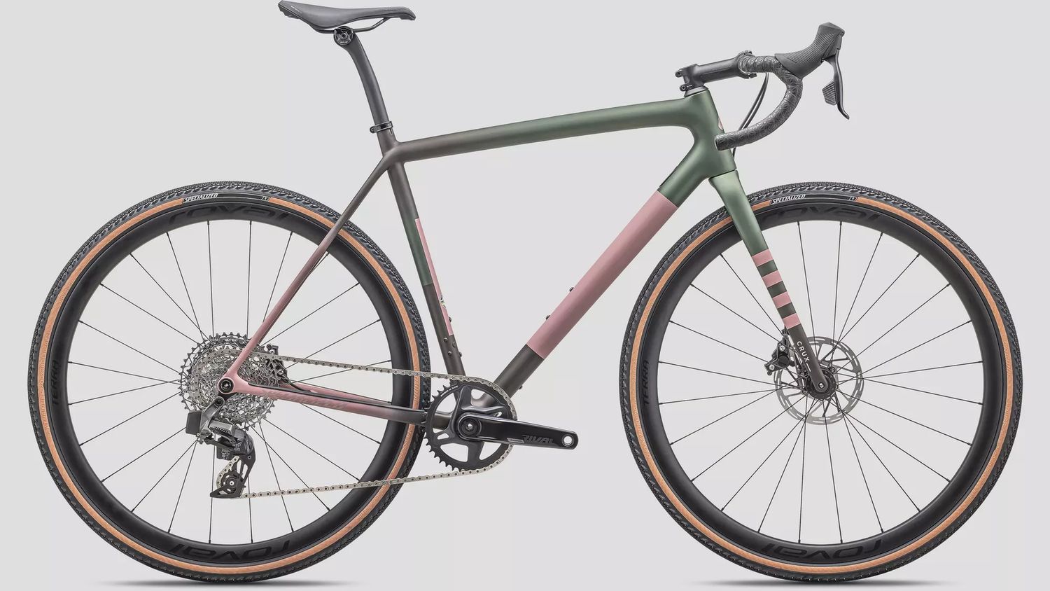 Specialized Crux Expert MY25, Color: Satin Cypress Metallic/Doppio /Dusky Pink /Champagne, Size: 56