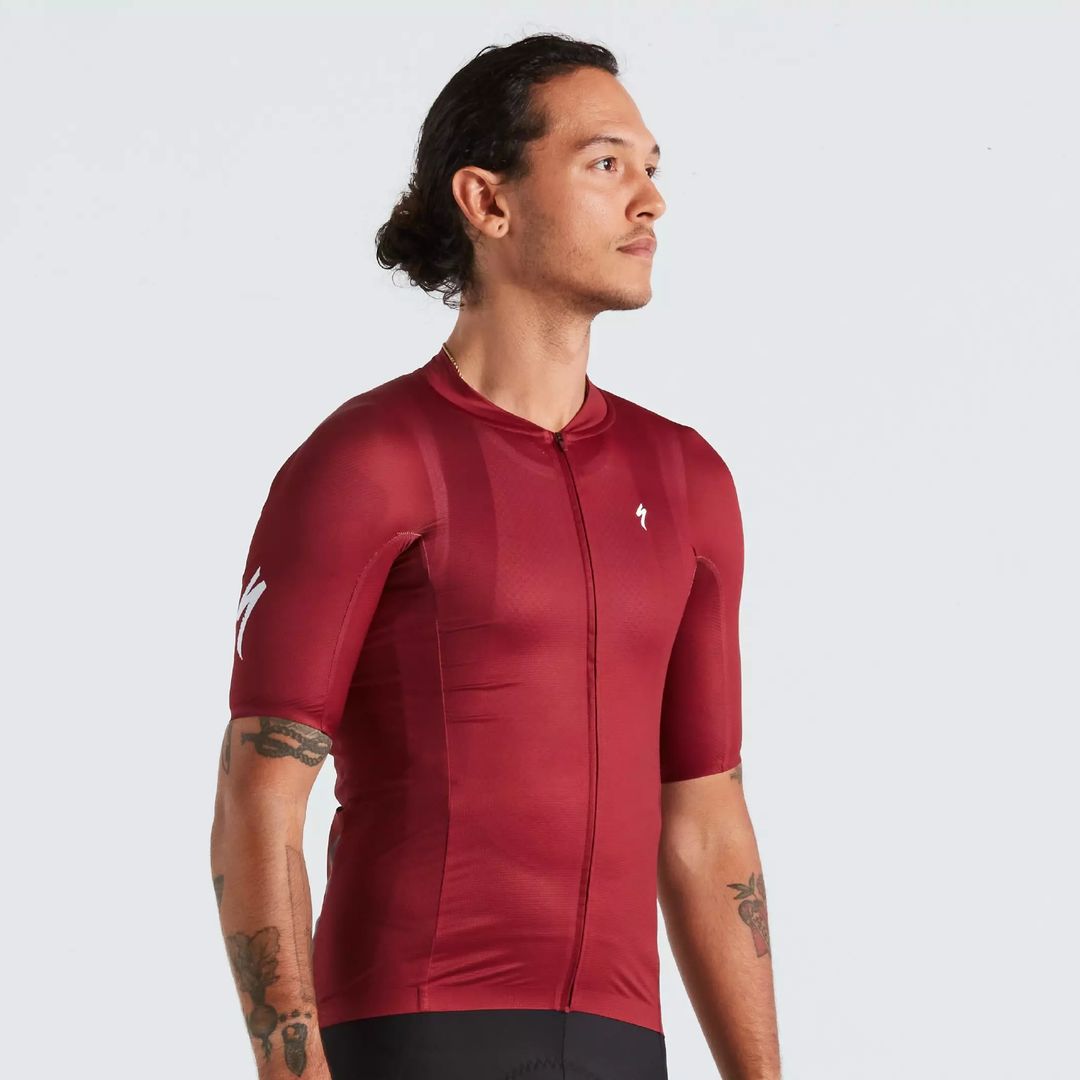 Specialied Men's SL R Logo Jersey SS, Color: Maroon, Size: Medium