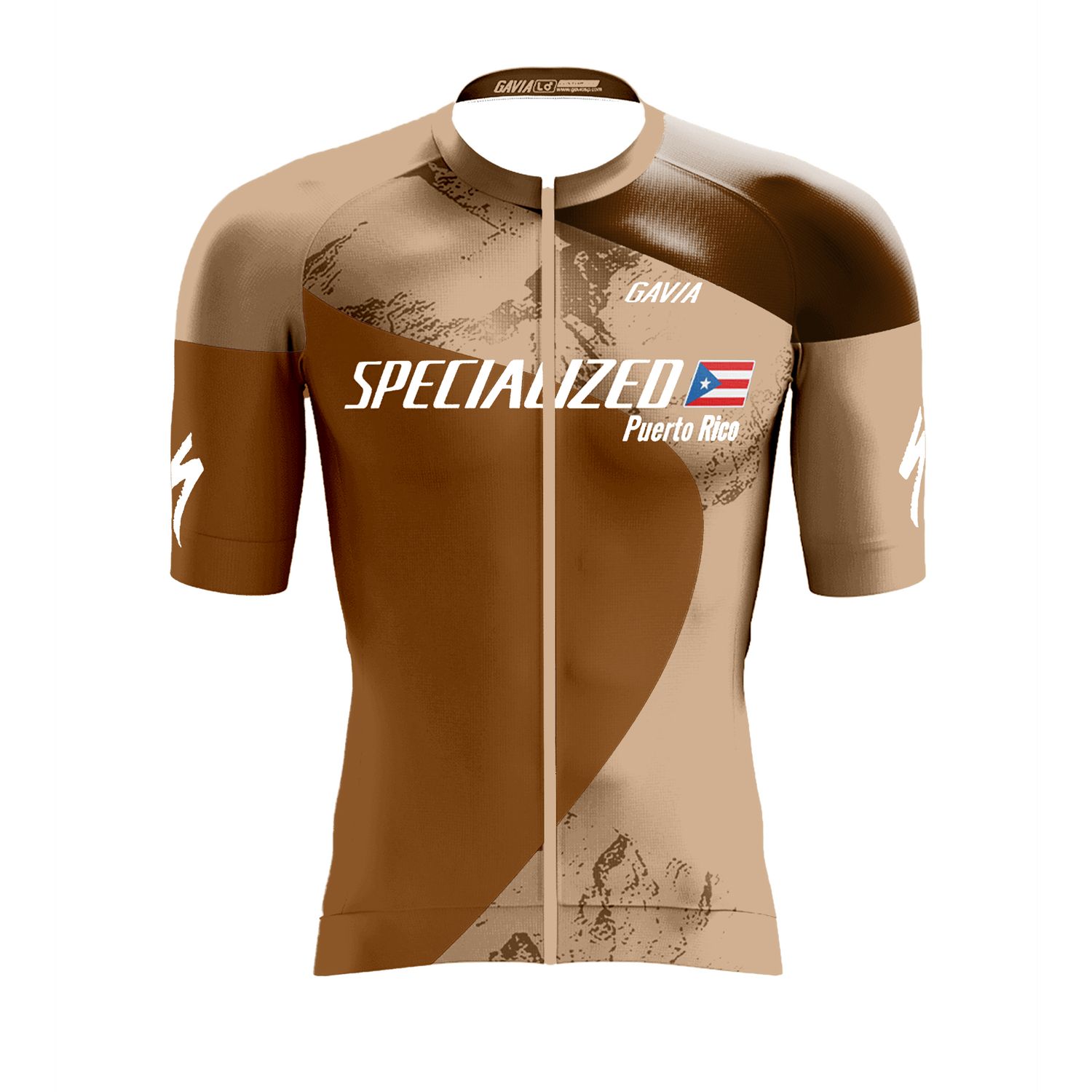 Gavia Men's Pro Fit Jersey - Specialized PUR '25, Color: Mocha, Size: X-Large, Sleeve: Short Sleeve