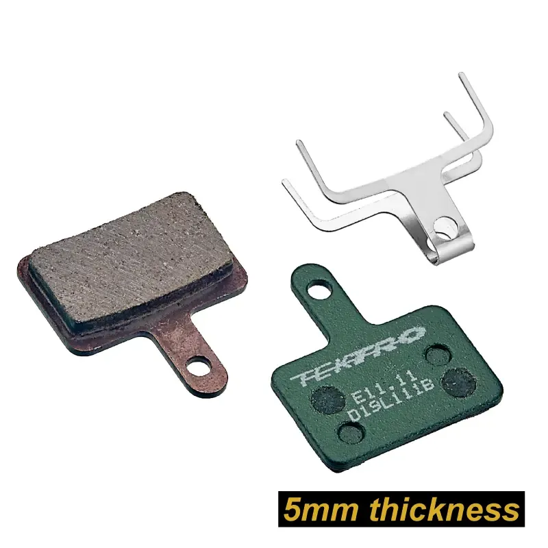 Tektro E11.11 Disc Brake Pad - Low Noise Resin Compound, 5mm Thickness, For 2-Piston Brake Caliper