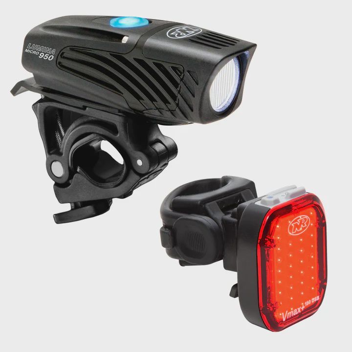 NiteRider Lumina Micro 950 and Vmax+ 180 Combo Front and Rear Light Set