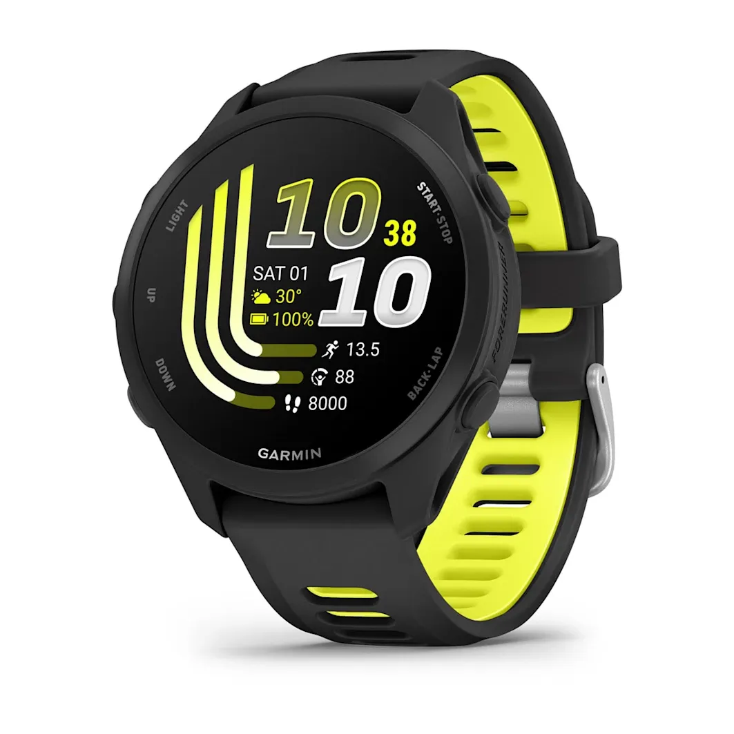 Forerunner® 170 Black with Black/Amp Yellow Band