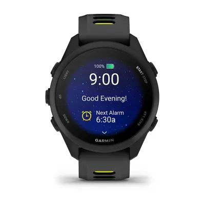Forerunner® 170 Black with Black/Amp Yellow Band