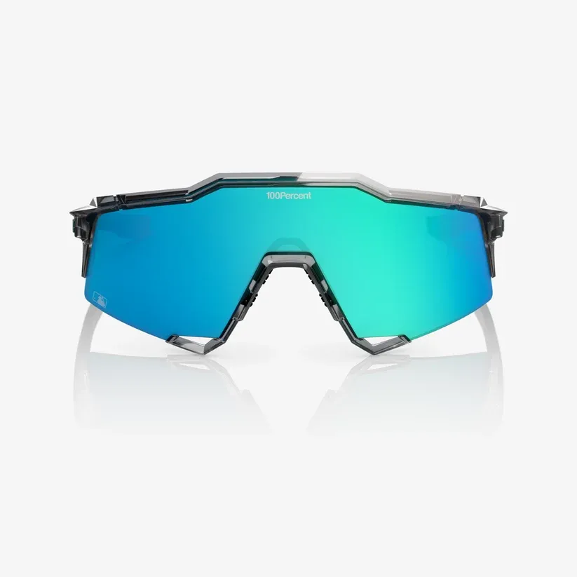 100% Speedcraft MLB Sunglasses, Color: Authentic Polished Translucent Grey / Blue Topaz Mirror Lens