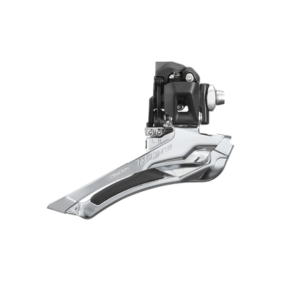 Shimano FRONT DERAILLEUR, FD-R4000, TIAGRA, FOR REAR 11-SPEED, DOWN-SWING, DOWN-PULL, BRAZED-ON TYPE, FOR TOP GEAR: 50-52T
