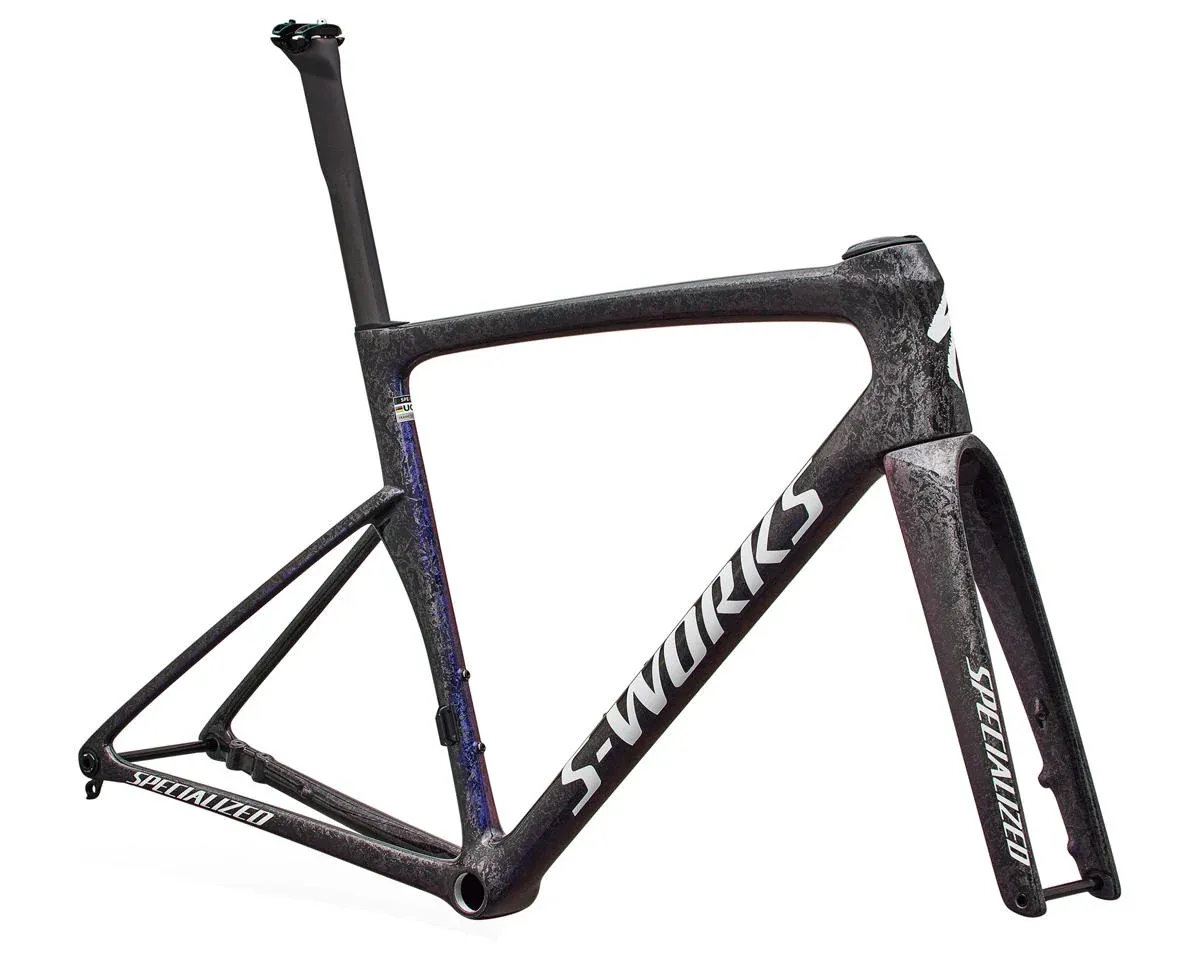 Specialized S-Works Tarmac SL9 Frameset, Color: Gloss Carbon/Red to Blue Pearl/White, Size: 52
