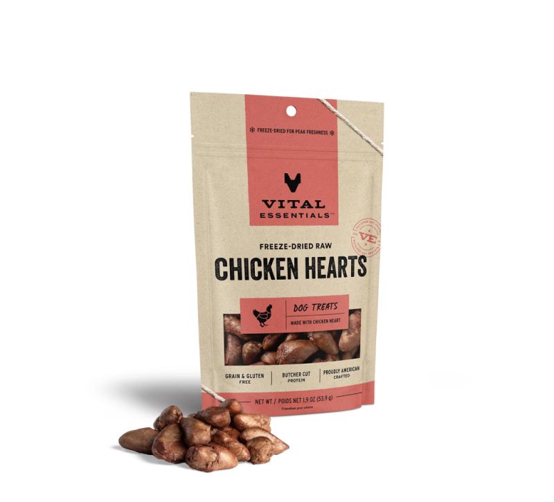 Vital Essentials Freeze Dried Raw Chicken Hearts