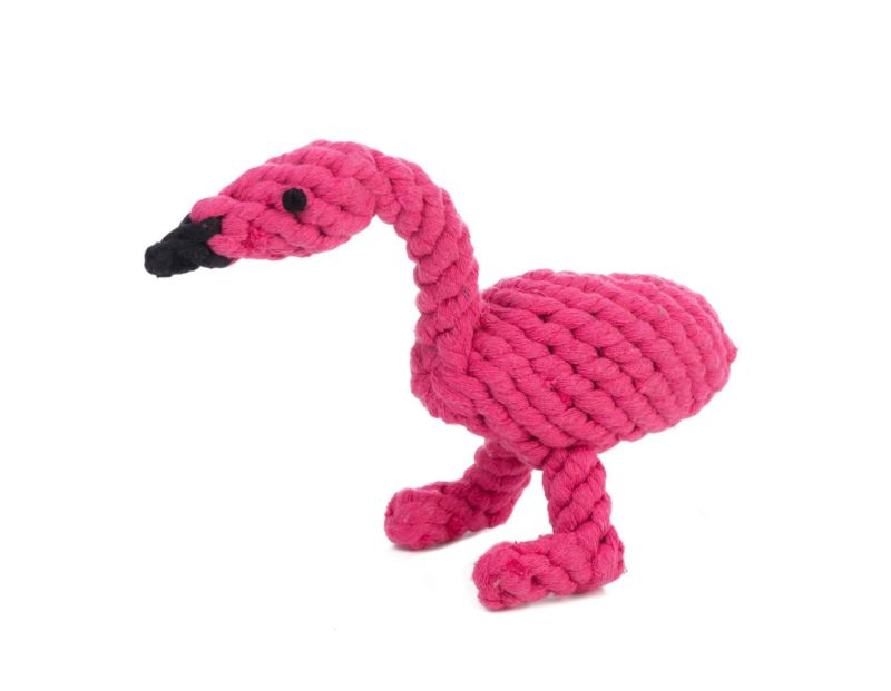 Jax &amp; Bones Fran the Flamingo Rope Dog Toy