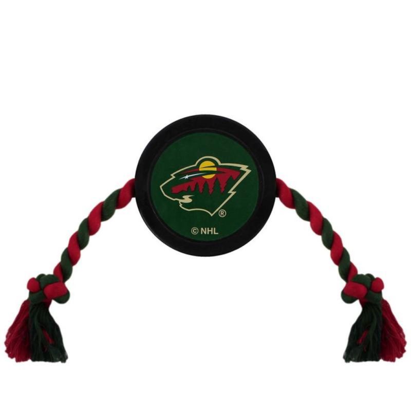 Pets First Co Minnesota Wild Hockey Puck Toy