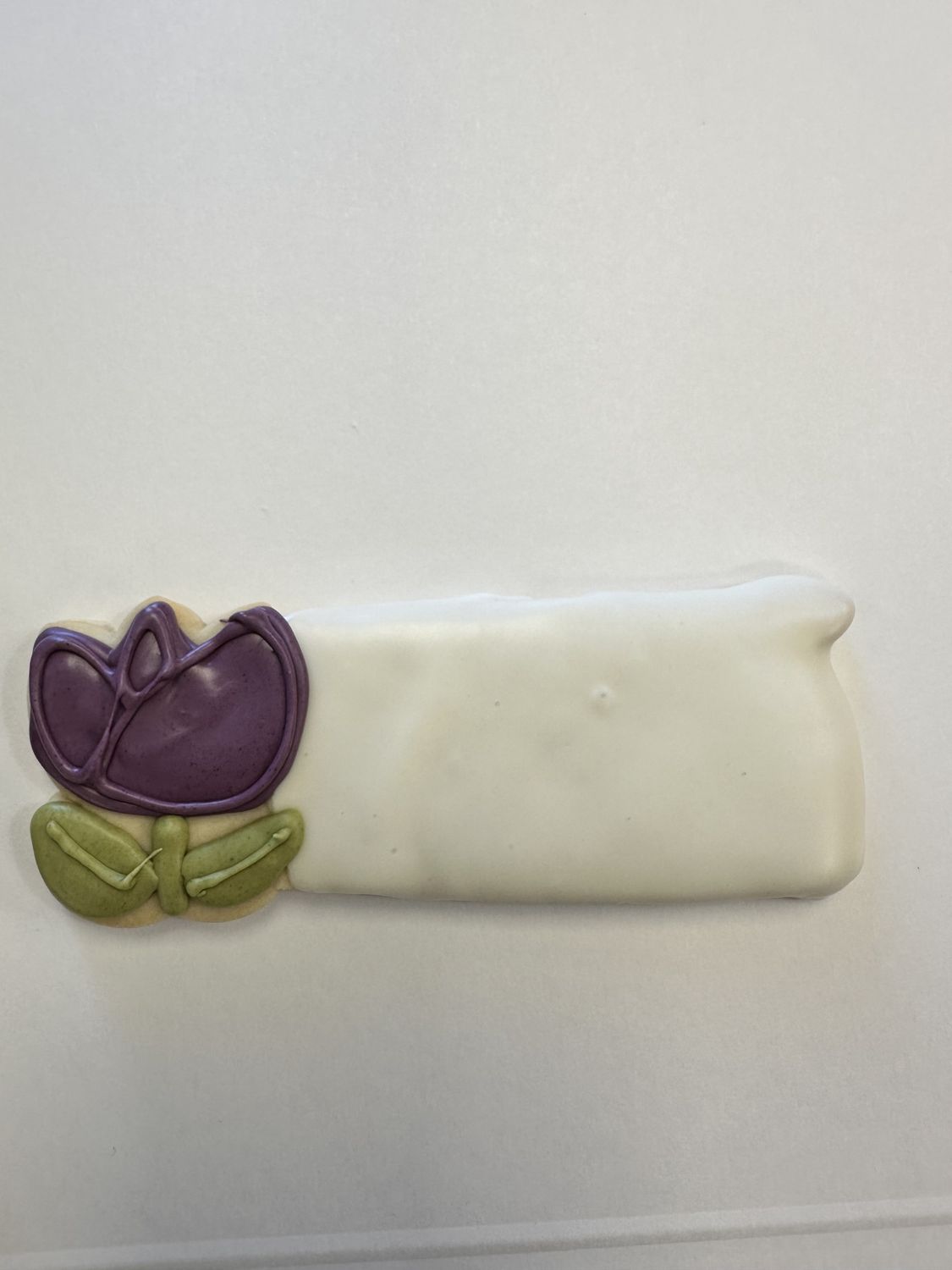 Personalized Cookie, Theme: Flower Plaque