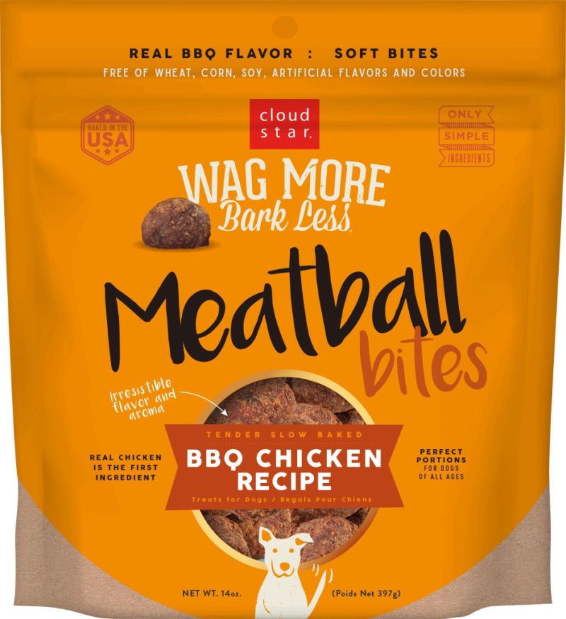 Cloud Star Wag More GF Meatballs, Size: BBQ Chicken Recipe 14oz