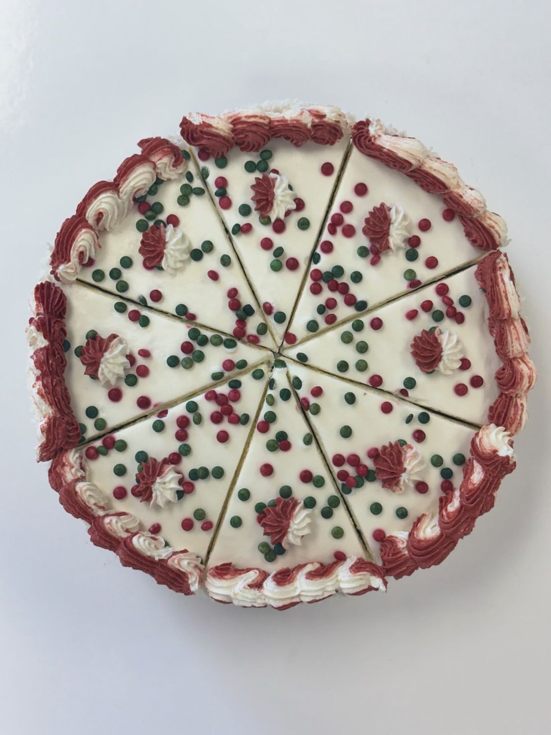 Peppermint Bark Cake Slice