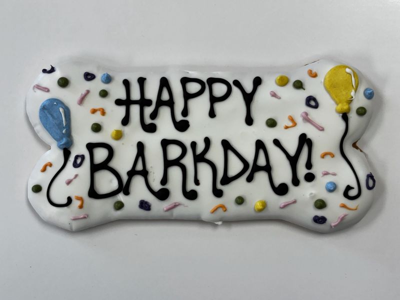 Barkday Birthday Bone Cookie - Large