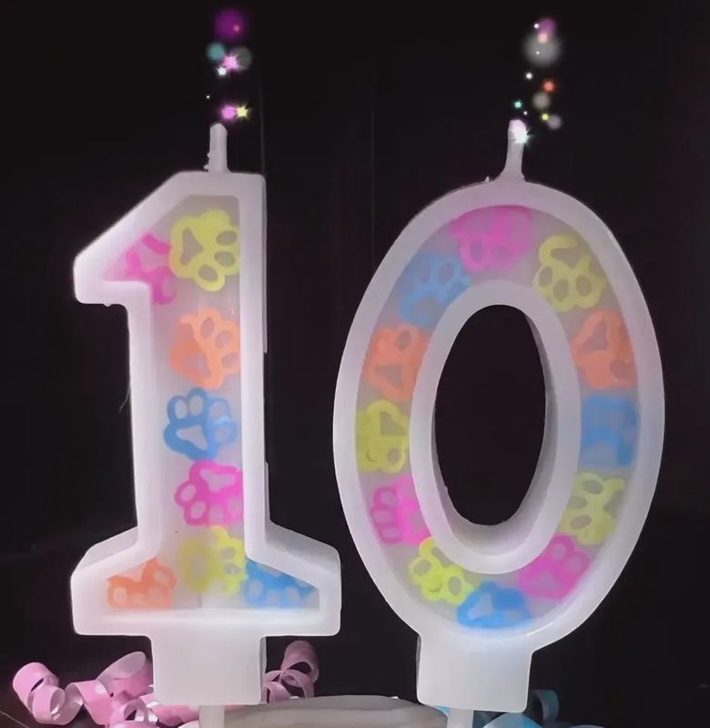 Dog Birthday Party - Number Candles