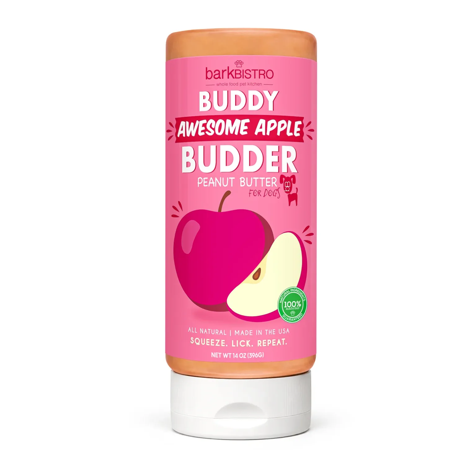 Buddy Budder - Squeeze Bottle, 14 oz, Flavor: Awesome Apple