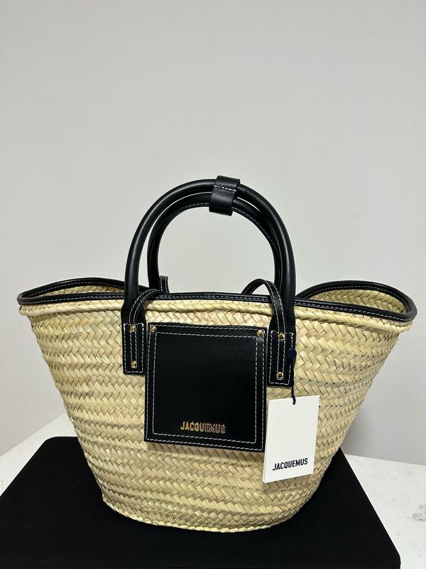 Bolso Jacquemus Le Petit Panier Soli de piel de rafia